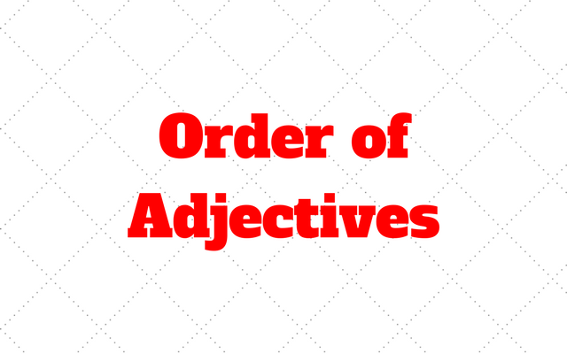 order of adjectives