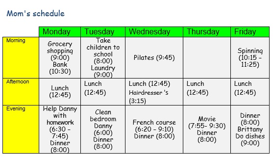 schedule